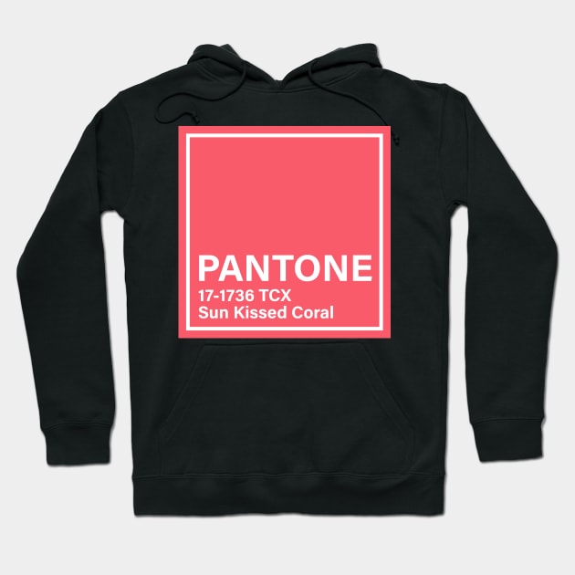 pantone 17-1736 TCX Sun Kissed Coral Hoodie by princessmi-com